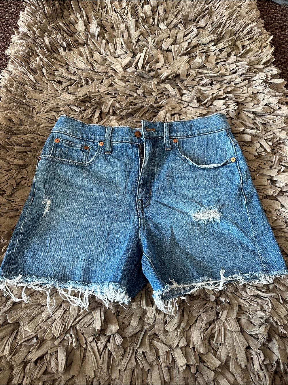 Madewell Distressed high rise  Denim  Shorts